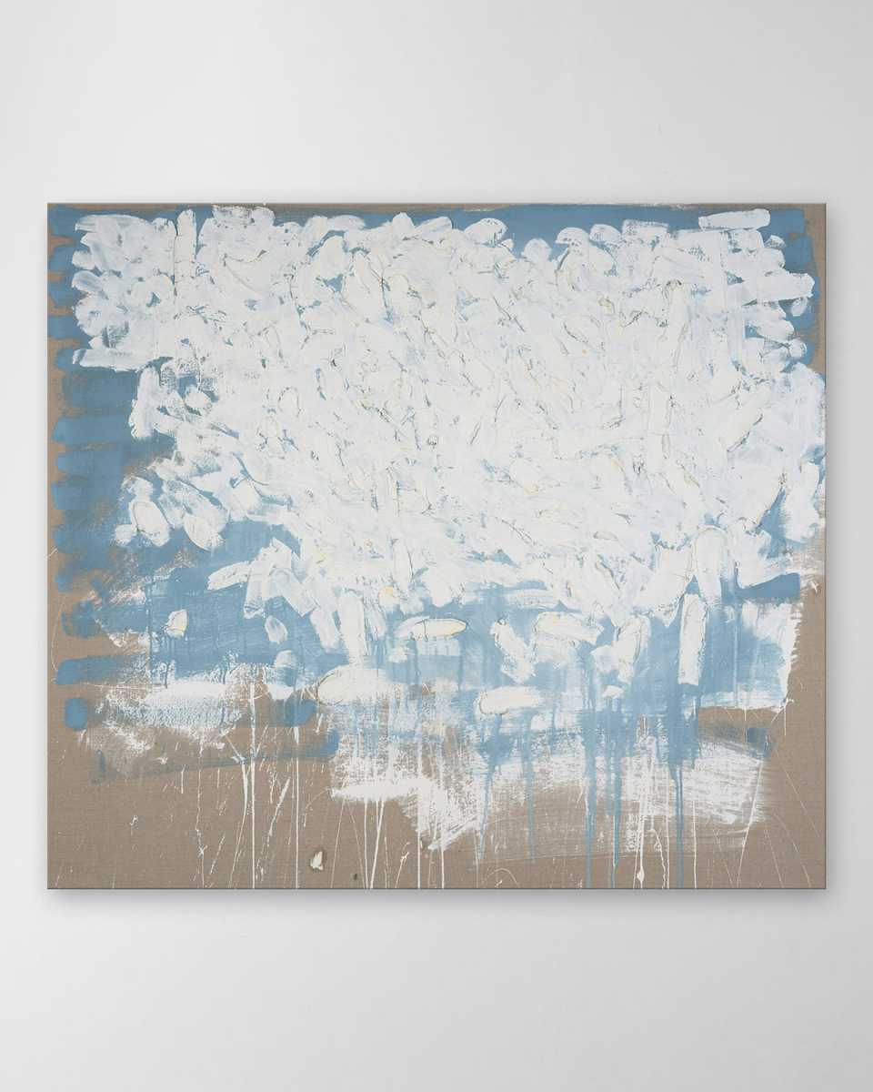 "Blue Over White Under White" Hand-Embellished Giclee by Robert Robinson